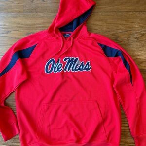 Pro Player Red and Navy Ole Miss Hoodie
